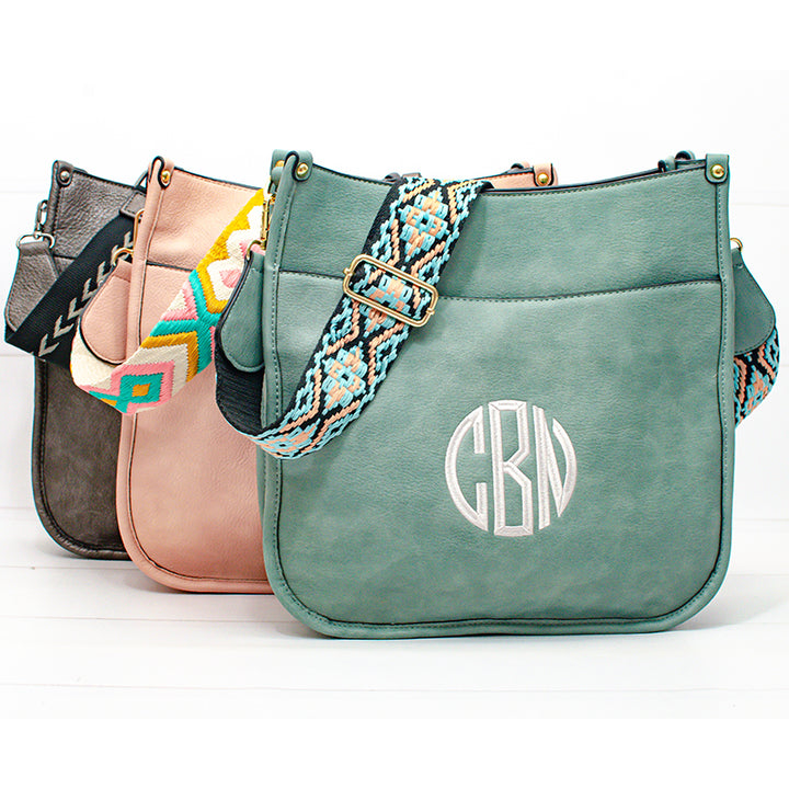 Vegan Leather Crossbody Purse With Guitar Strap - Monogrammable Pursel