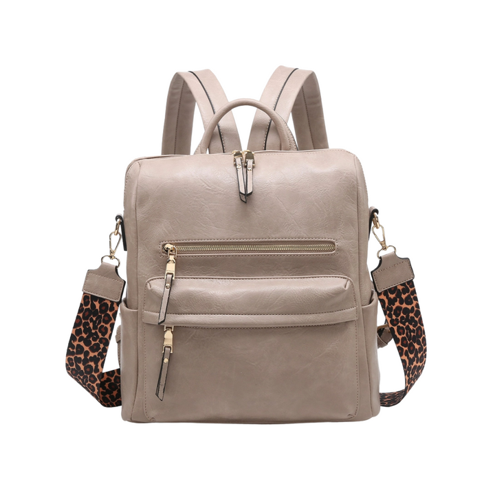 Vegan Leather Convertible Backpack with Guitar Strap - 9 Colors