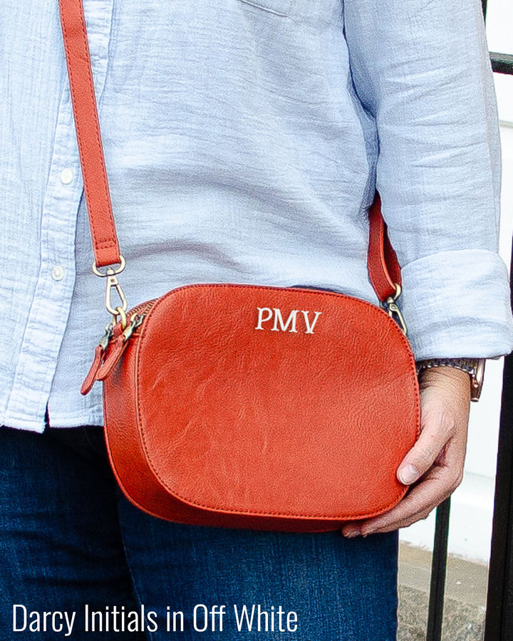 Monogrammed Nora Camera Bag Purse - Faux Leather - Monogrammable Cross Body Purse