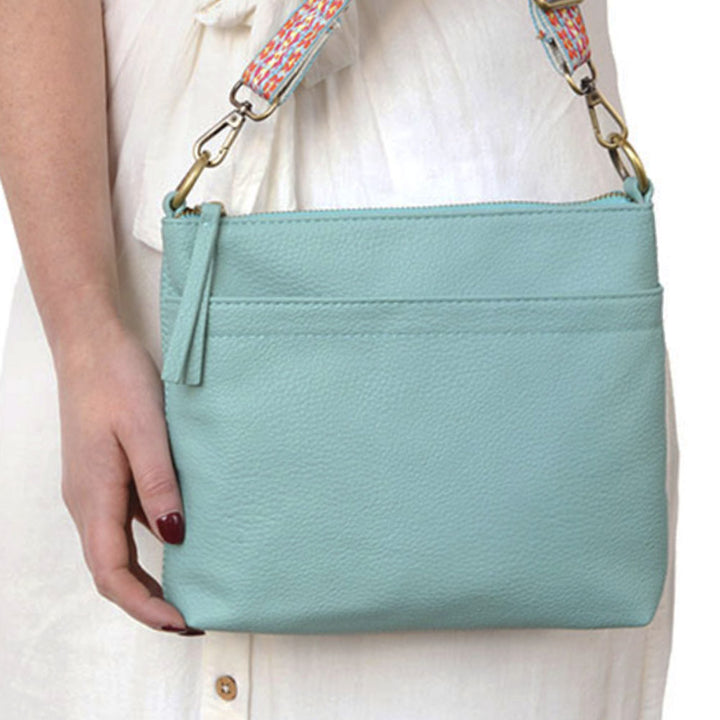 Layla Top Zip Crossbody Purse - Monogrammed Cross Body Bag - 7 Colors