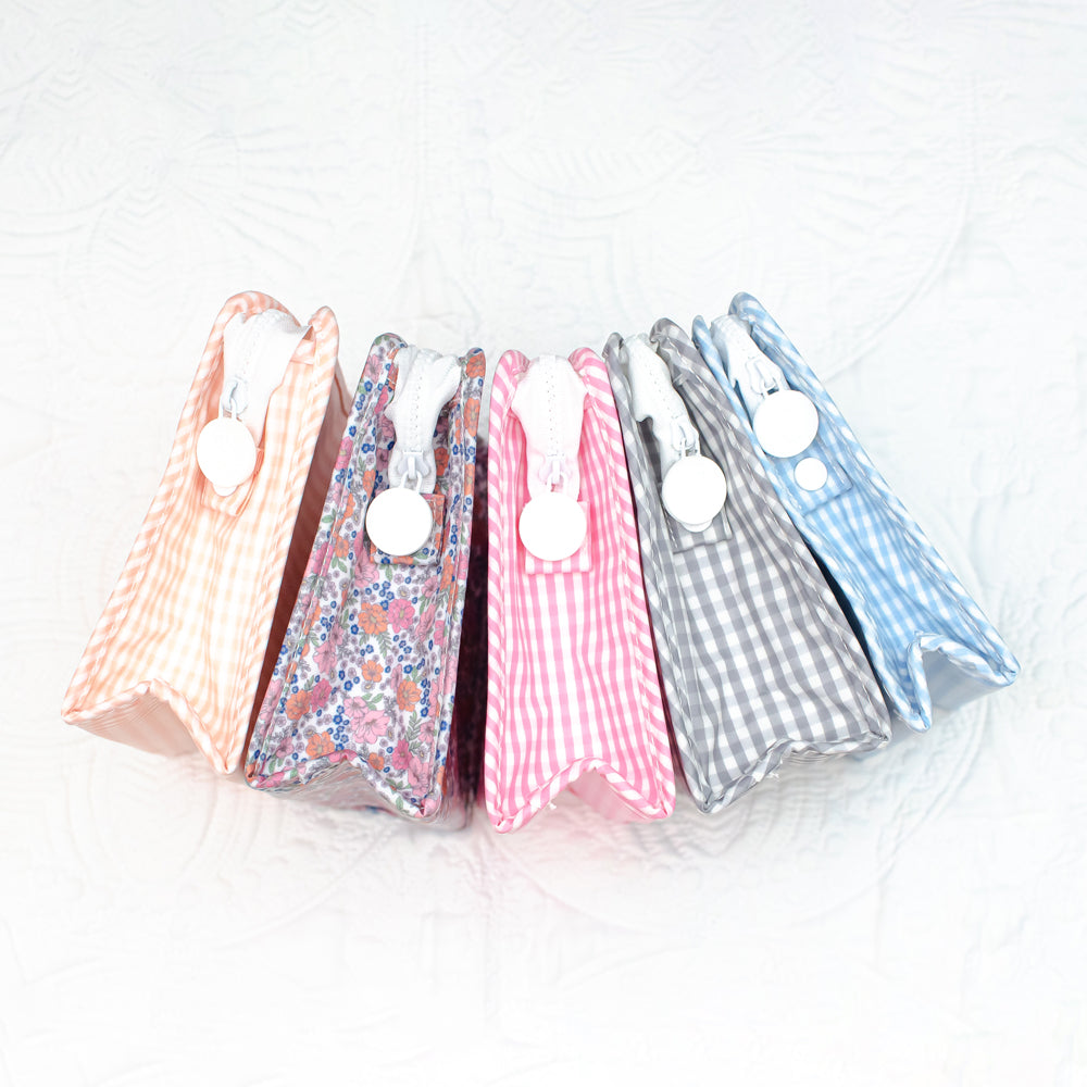 Medium Roadie by TRVL Design - Monogrammed Diaper Bag Organizer - Zippered Pouch - Garden Floral