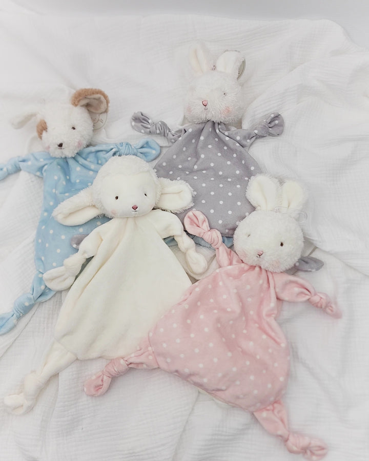 Bunnies by the Bay Knotty Friend - Personalized Lovey - Skipit Blue Puppy