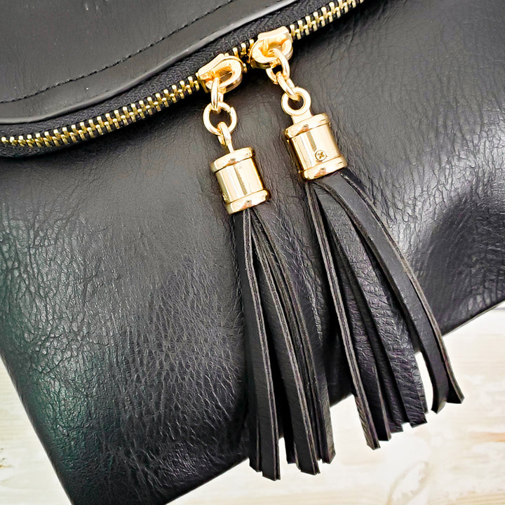 Fold-over Two Compartment Crossbody Purse - 3 Colors