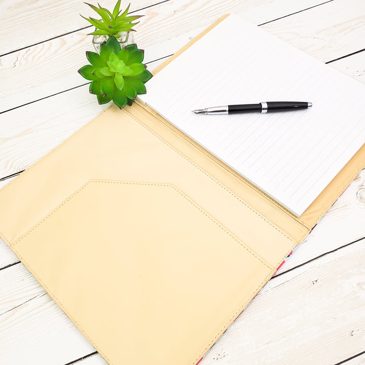 Legal Pad Portfolio - Refillable - Notepad - Wild Posy Floral