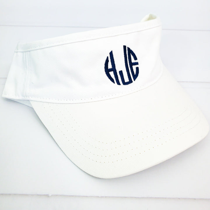 Solid Monogrammed Visor - 6 Colors