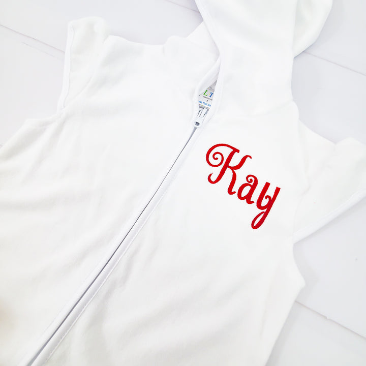 Girls Terry Cover Up - White