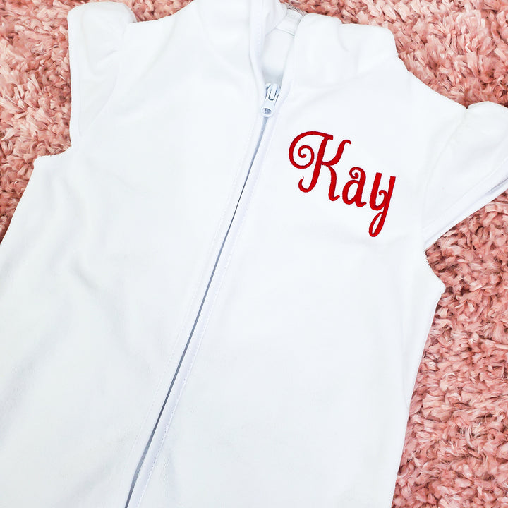 Girls Terry Cover Up - White