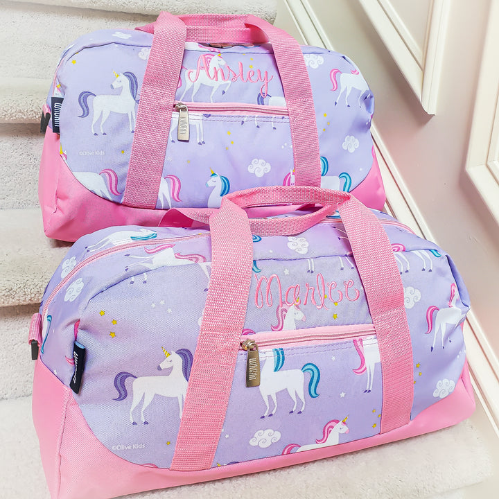 Personalized Overnighter Duffle Bags for Kids - 26 Colors