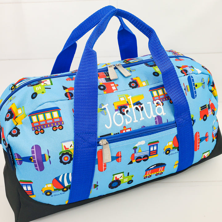 Personalized Overnighter Duffle Bags for Kids - 26 Colors