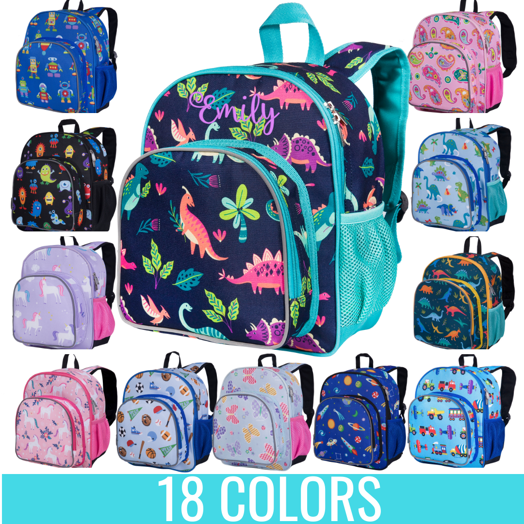 Monogrammed Matching Backpack & Lunchbox Set Girls Boys Kids  Personalized Bookbag Lunch Bag Paisley