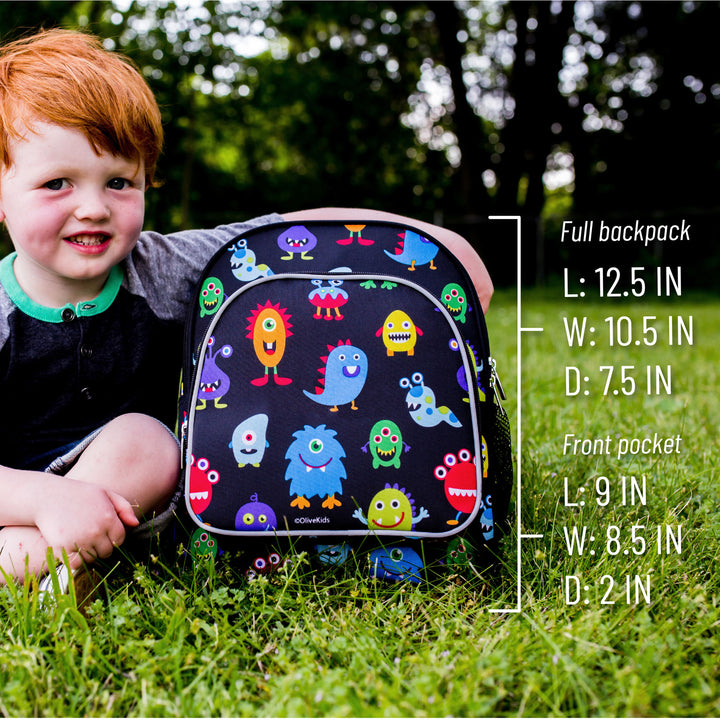 Monogrammed Toddler Backpack 12" - 18 Colors