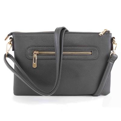 Crossbody Zipper Purse with Wristlet Strap - 4 Colors