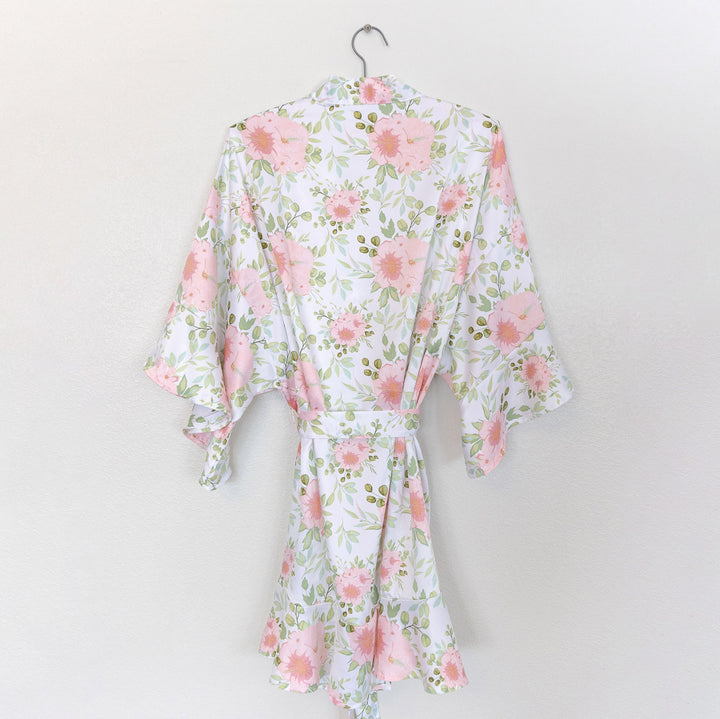Satin Silky Monogrammed Robe - 3 Colors