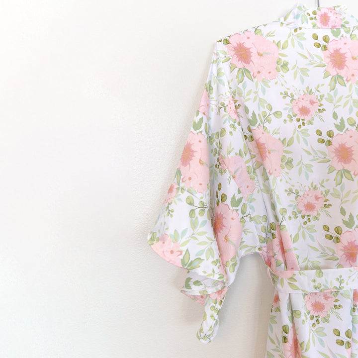 Satin Silky Monogrammed Robe - 3 Colors