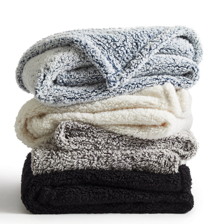 Sherpa Fleece Monogrammed Blanket - 4 Colors