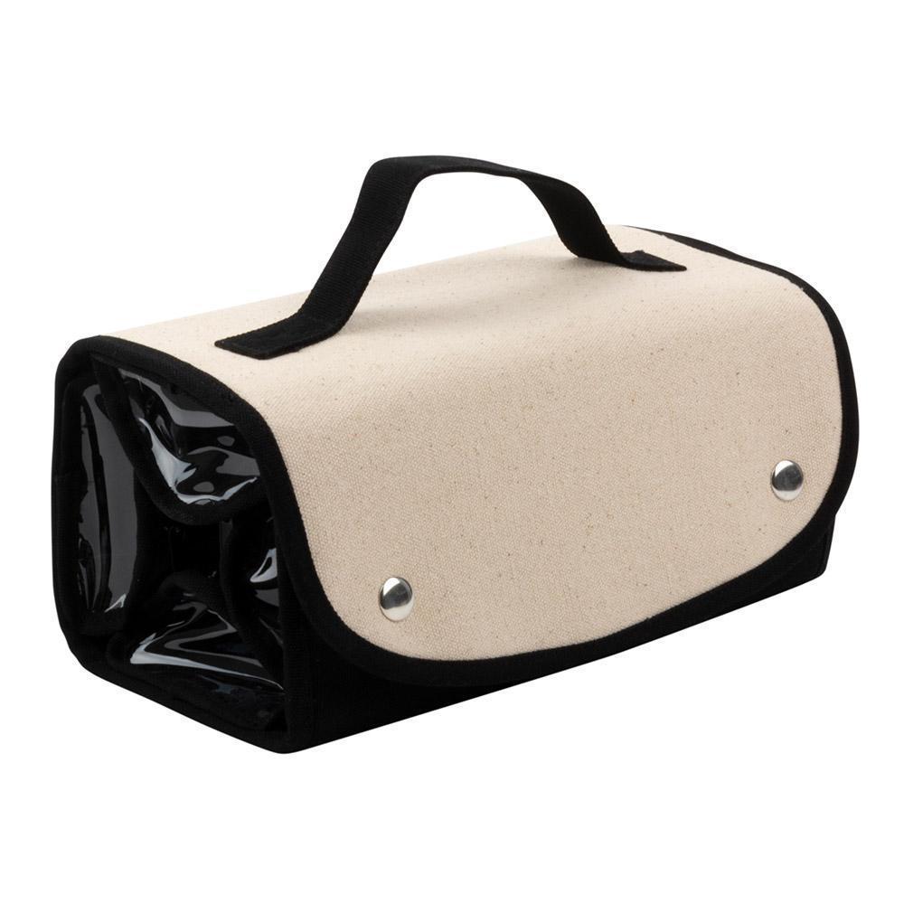 Canvas Hanging Organizer - Roll Up Travel Cosmetics Case - 3 Colors
