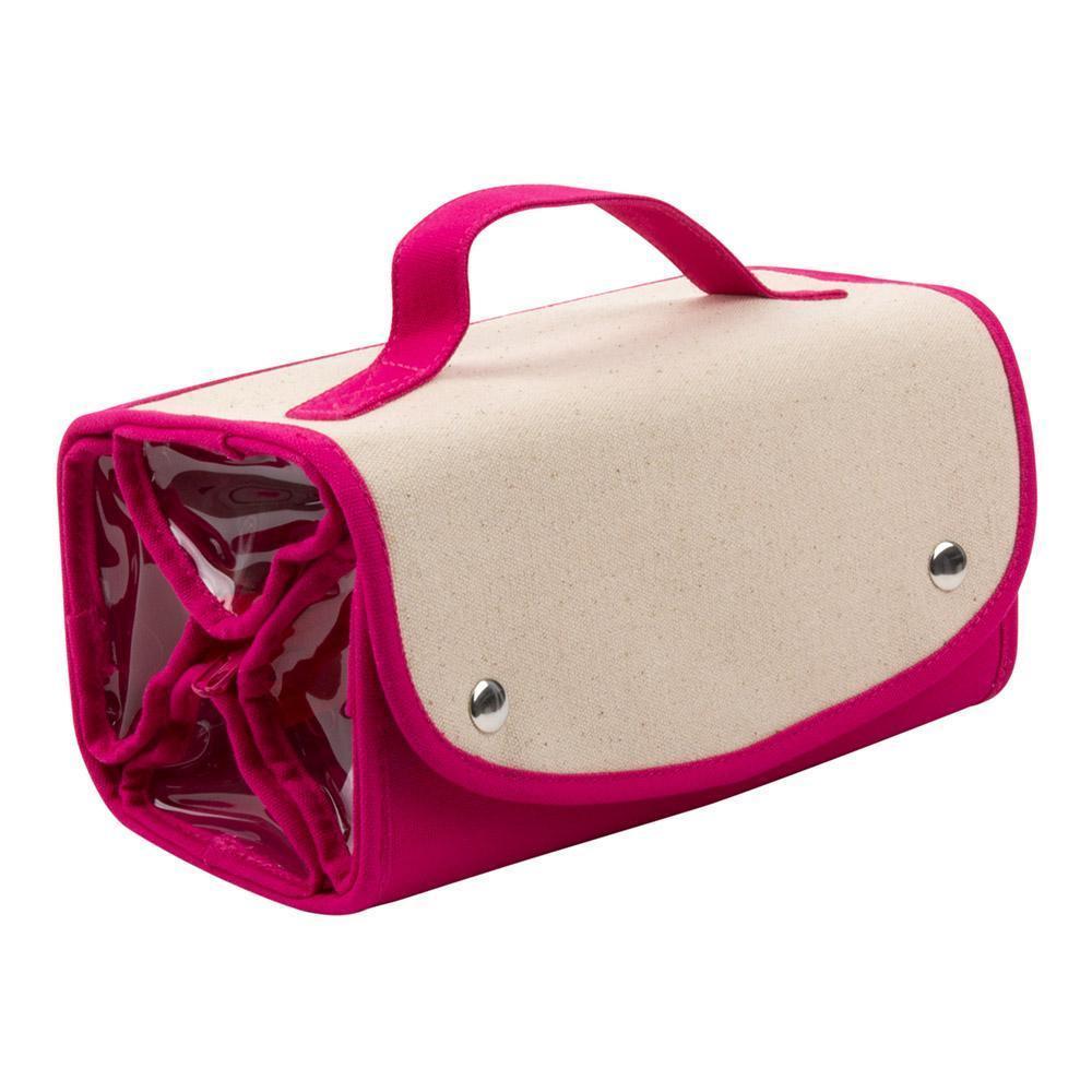 Canvas Hanging Organizer - Roll Up Travel Cosmetics Case - 3 Colors