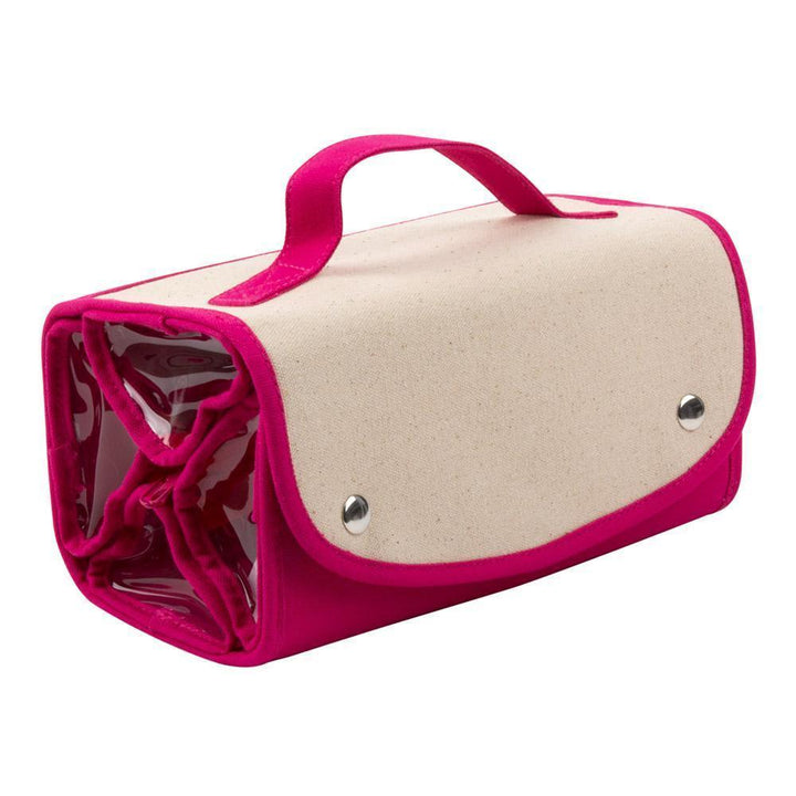 Canvas Hanging Organizer - Roll Up Travel Cosmetics Case - 3 Colors