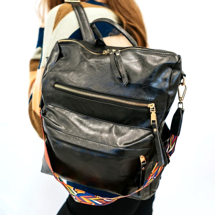 Vegan Leather Convertible Backpack - 3 Colors