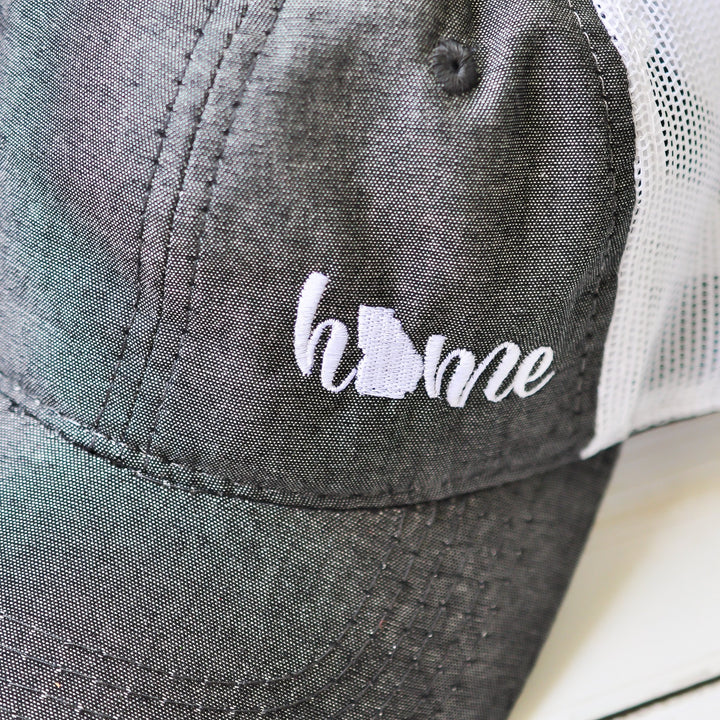 Ladies Mesh Back Chambray Trucker Hat - 3 Colors - Georgia Home Design