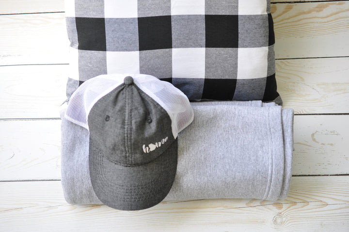 Ladies Mesh Back Chambray Trucker Hat - 3 Colors - Georgia Home Design