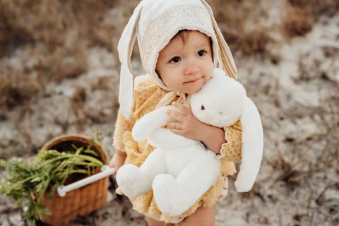 Personalized Easter Bunny - Little Nibble Bunnies by the Bay - Stormy Blue