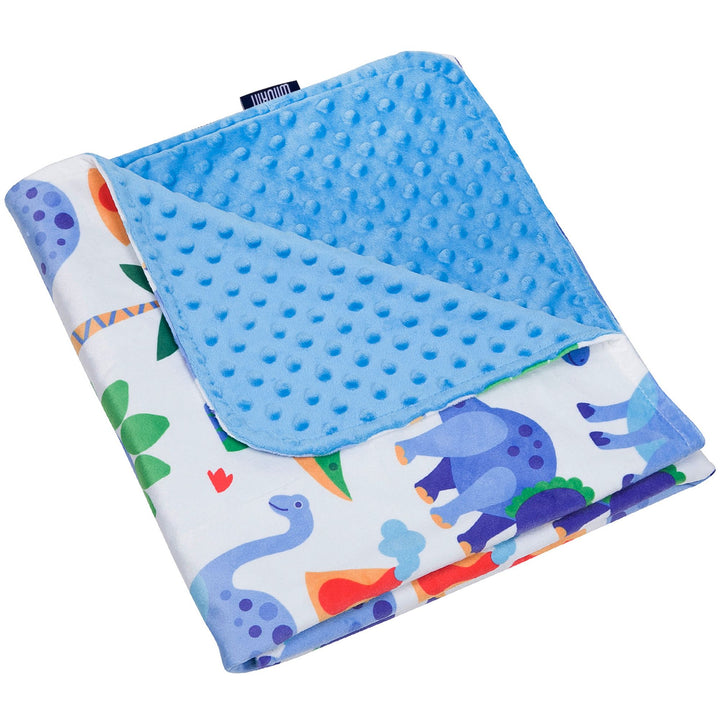 Personalized Plush Minky Dot Baby Blanket - Wildkin - Dinosaurs