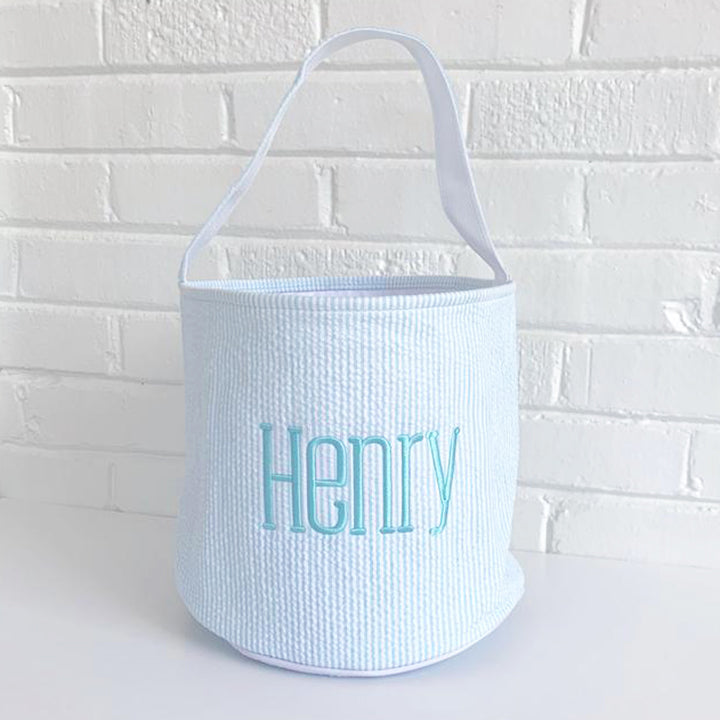 Seersucker Easter Basket - 7 Colors