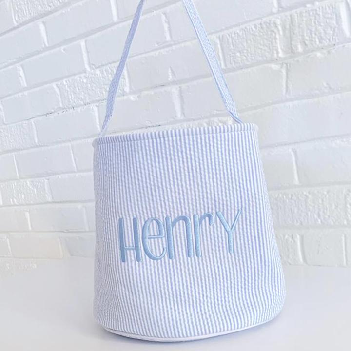 Seersucker Easter Basket - 7 Colors