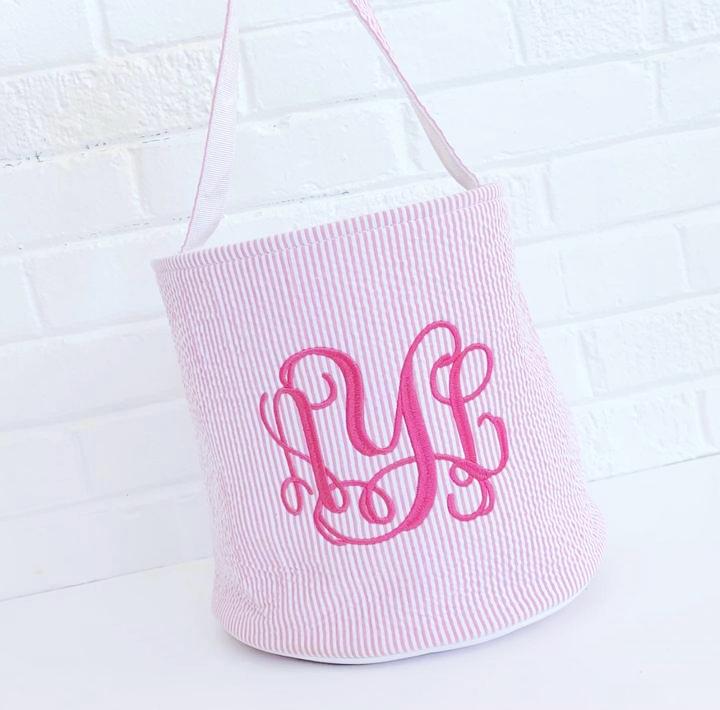Seersucker Easter Basket - 7 Colors