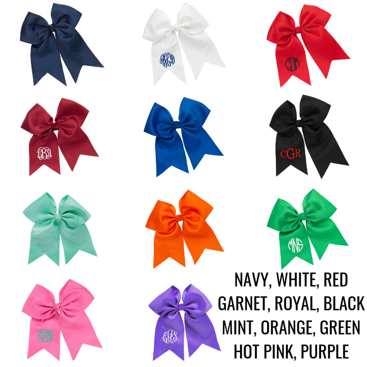 Monogrammed Hair Bow for Girls - 11 Colors