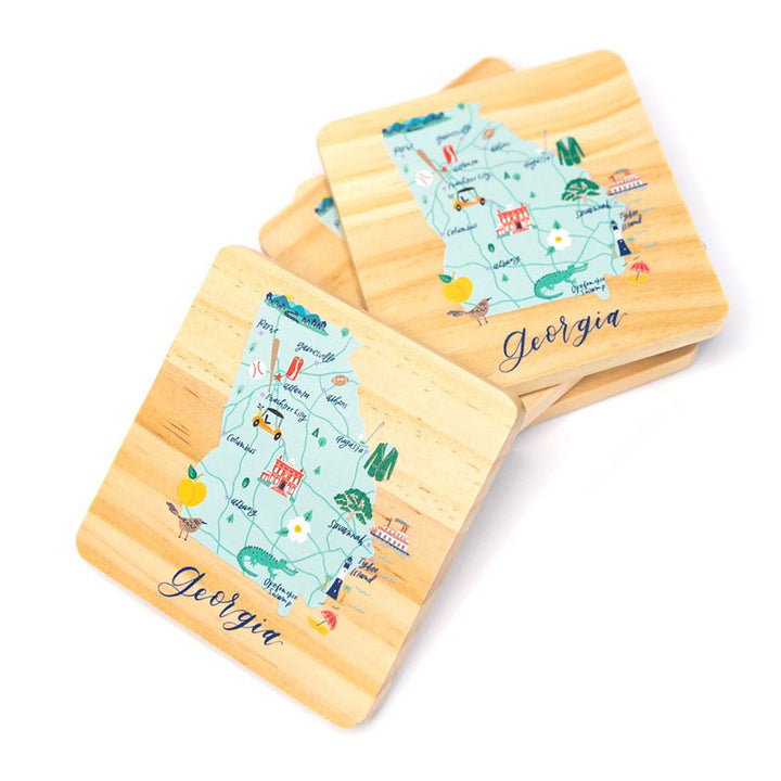 Georgia Coasters - Set of 4 - Hometown Collection