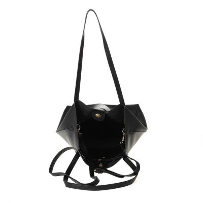Soft Vegan Leather Shoulder Bag / Crossbody Tote - 2 Colors