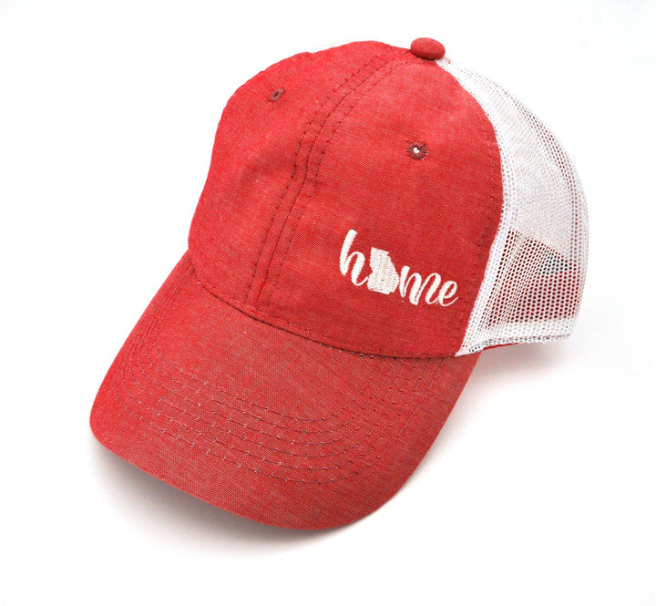 Ladies Mesh Back Chambray Trucker Hat - 3 Colors - Georgia Home Design