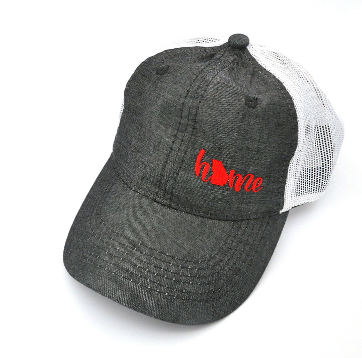 Ladies Mesh Back Chambray Trucker Hat - 3 Colors - Georgia Home Design