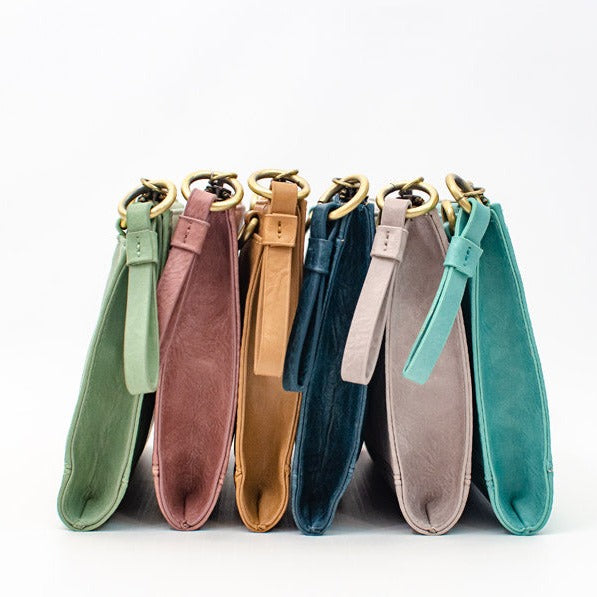 Karina Crossbody Wristlet Wallet - Monogrammed Wallet - Guitar Strap Crossbody