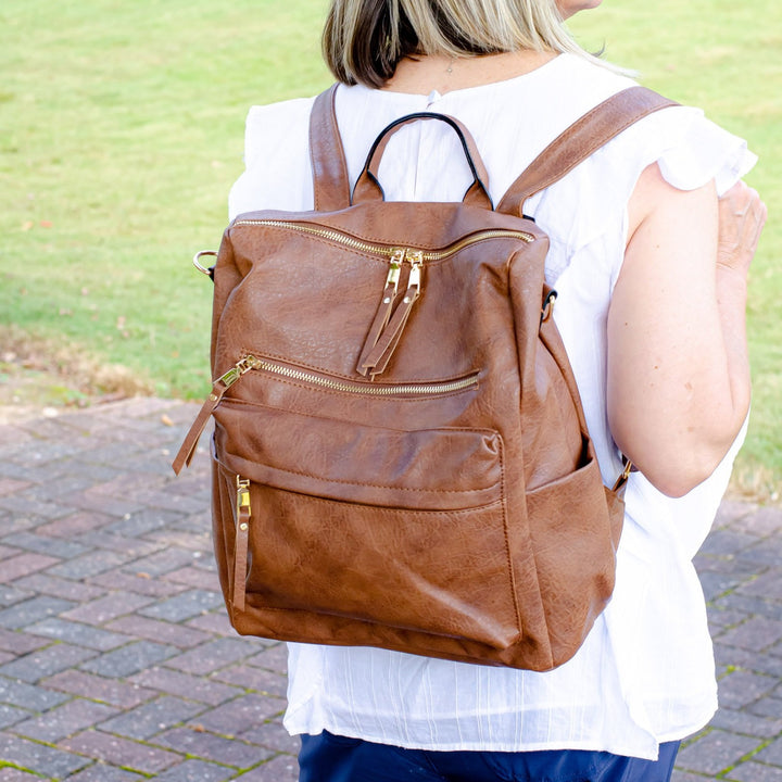 Vegan Leather Convertible Backpack - 3 Colors