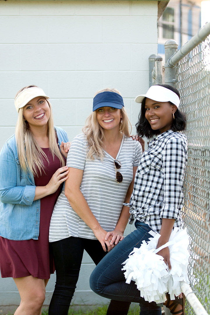 Solid Monogrammed Visor - 6 Colors