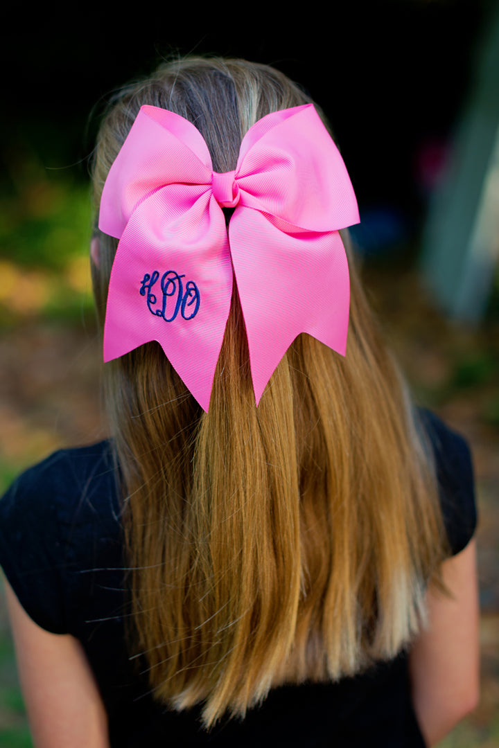 Monogrammed Hair Bow for Girls - 11 Colors