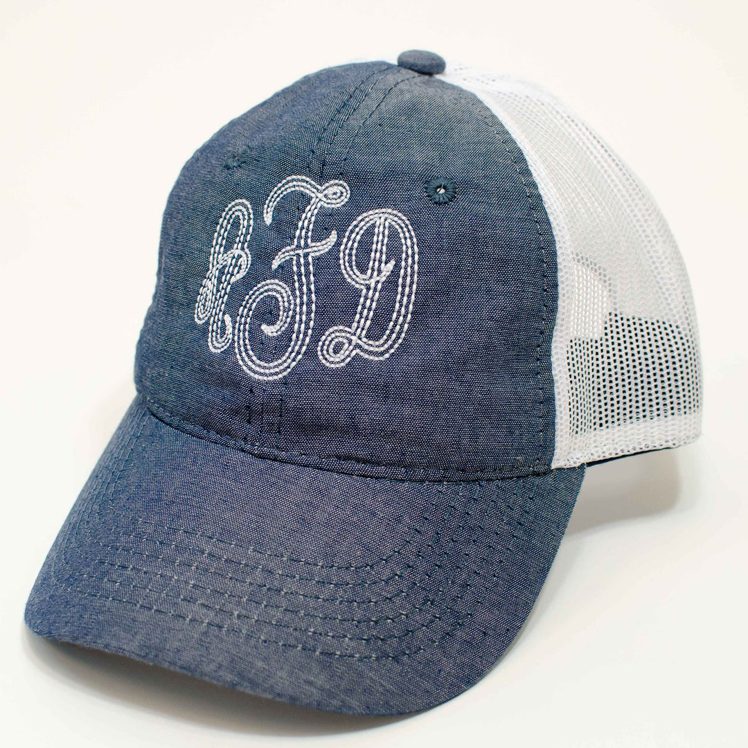 Ladies Mesh Back Chambray Trucker Hat - 3 Colors
