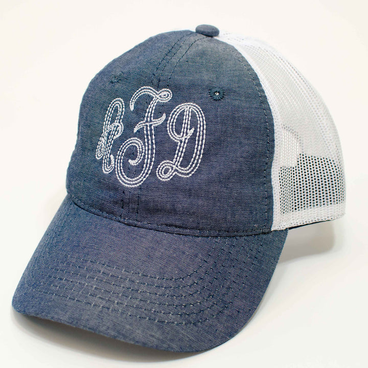 Ladies Mesh Back Chambray Trucker Hat - 3 Colors