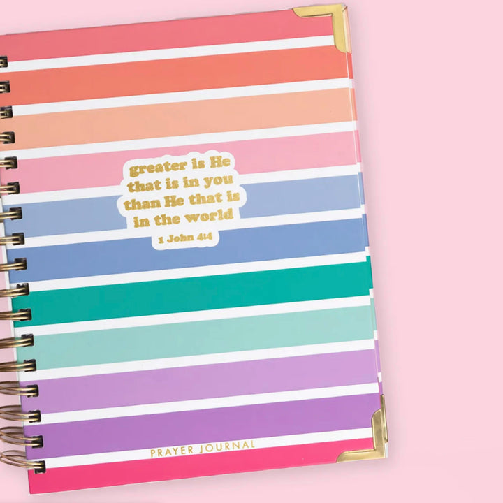 Prayer Journal Women - Christian Bible Prayer Notebook and Devotional - Greater is He