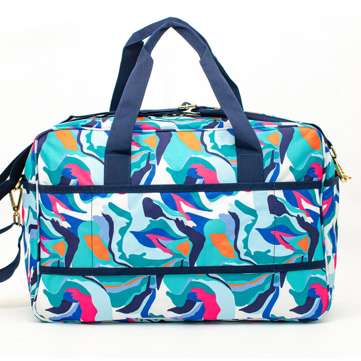 Weekender Travel Bag - Monogrammed Trolley Tote - Sunday Morning, Electric Ambition