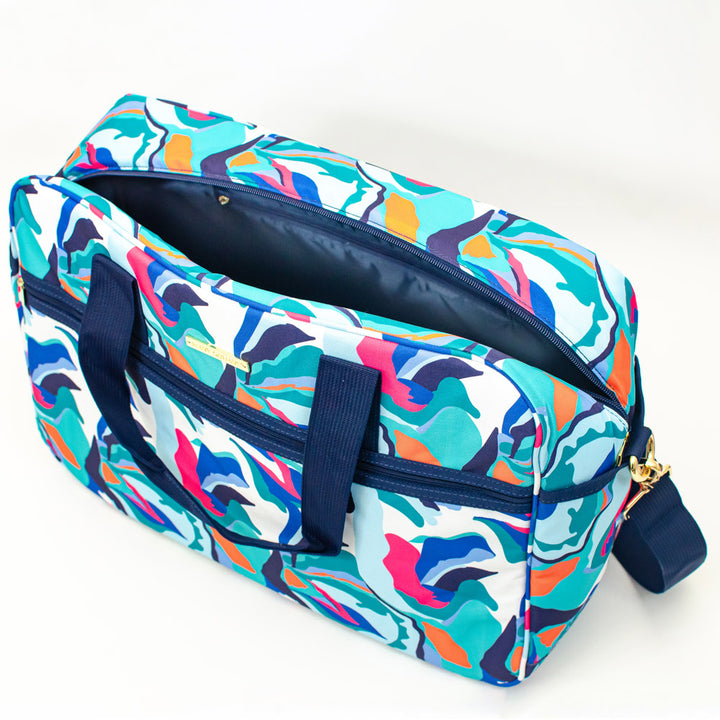 Weekender Travel Bag - Monogrammed Trolley Tote - Sunday Morning, Electric Ambition