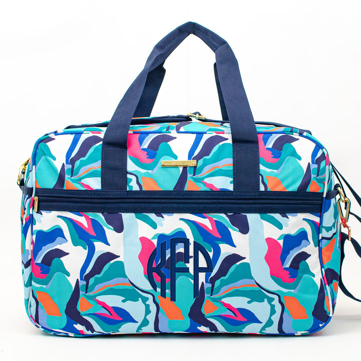 Weekender Travel Bag - Monogrammed Trolley Tote - Sunday Morning, Electric Ambition