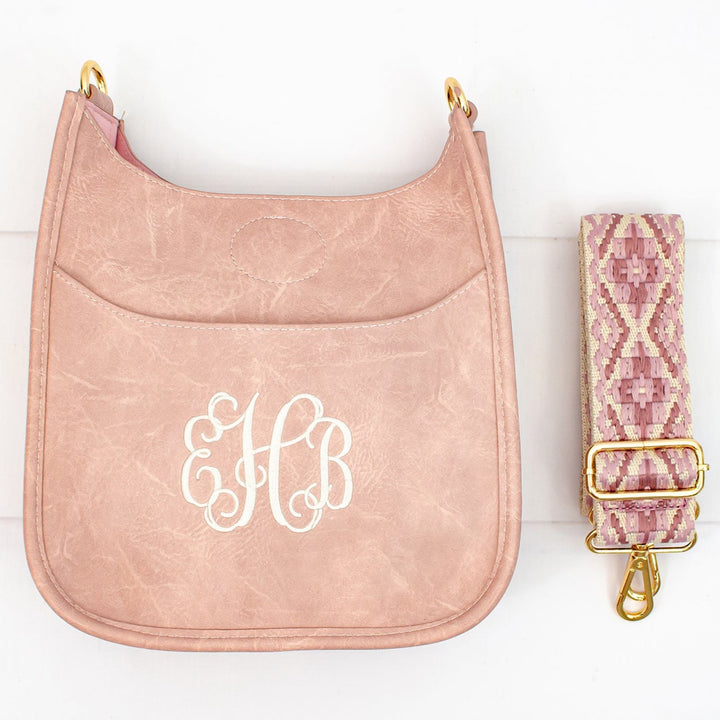 Mini Guitar Strap Purse - Mini Faux Leather Messenger - Monogrammable Cross Body Purse - 5 Colors