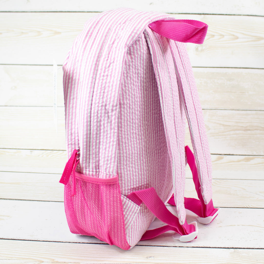 Seersucker Toddler Size Backpack - 7 Colors