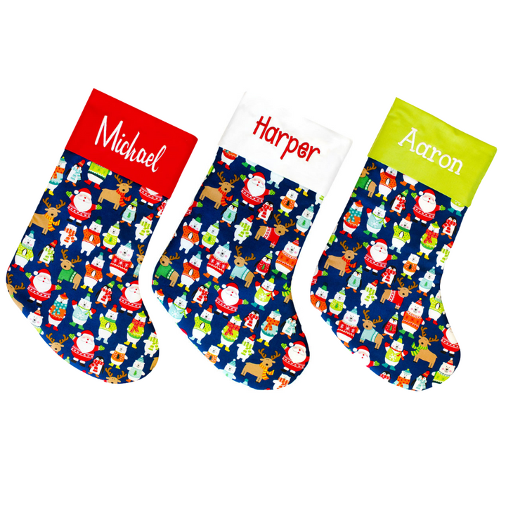 Handmade Kids Stockings Personalized, Kids Stockings Christmas, Personalized Christmas Stockings for Kids, 1st Christmas