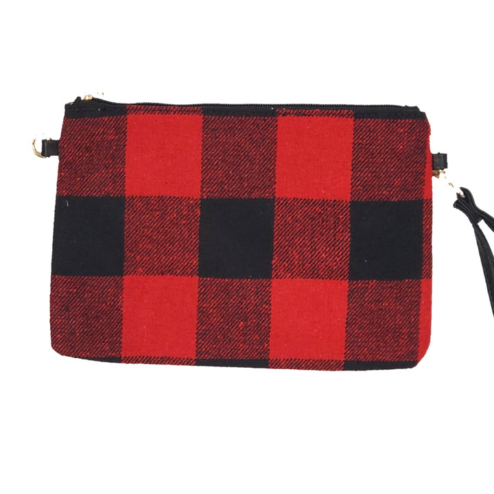 Crossbody Clutch Wristlet -- 4 Colors -- Cow Print, Buffalo Plaid, Houndstooth