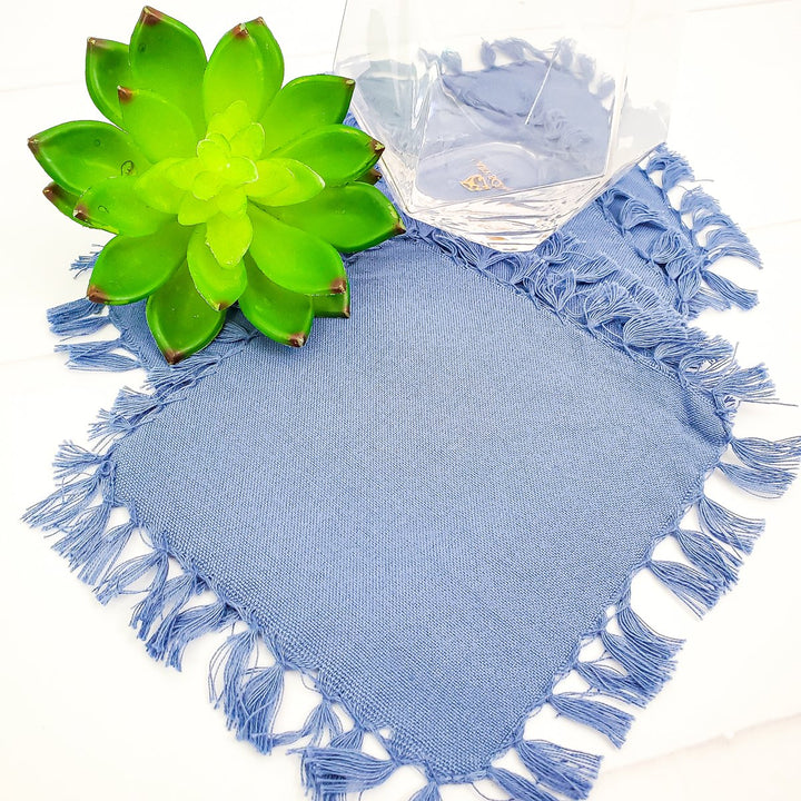 Fringe Cocktail Napkins Set of Four - 4 Colors